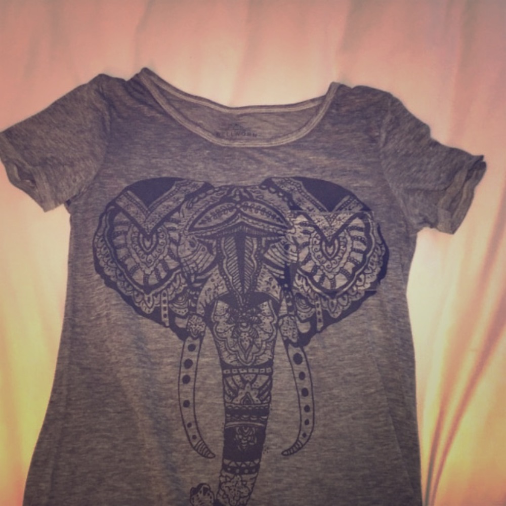Gray elephant shirt